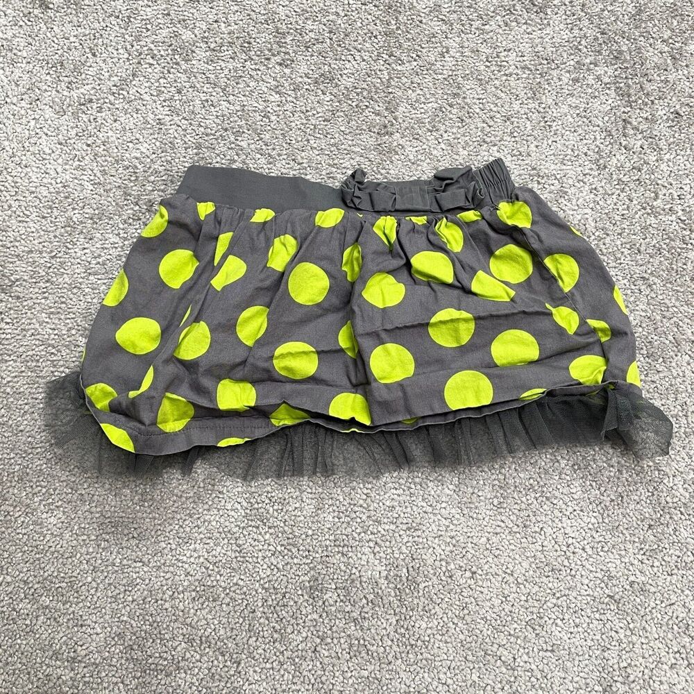 Disney Imagine Tutu Skirt Girls Toddler 5T Gray Yellow Polka Dot Elastic Casual